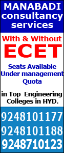 MANABADI Consultancy Service: with & without ECET Seats Available undeer Management Quota, In top Engineering Colleges in & Around HYD.,9248710123,9248101177, 9248101188,